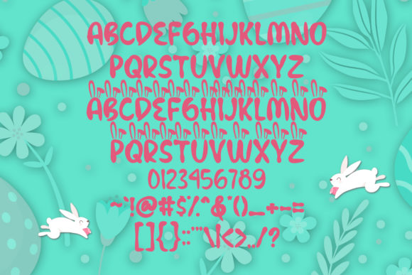 Hop Hop Bunny Font PNG with transparent background - Preview 6