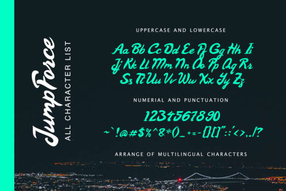 Jump Force Font PNG with transparent background - Preview 4