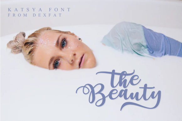 Katsya Script Font PNG with transparent background - Preview 3