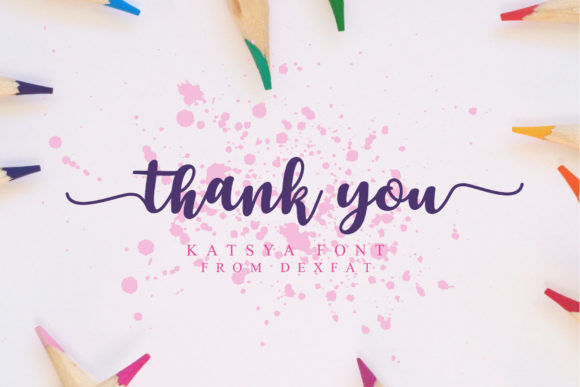Katsya Script Font PNG with transparent background - Preview 4