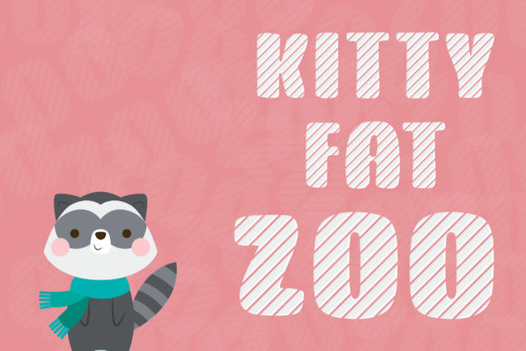 Kitty Fat Stripes Font PNG with transparent background - Preview 2