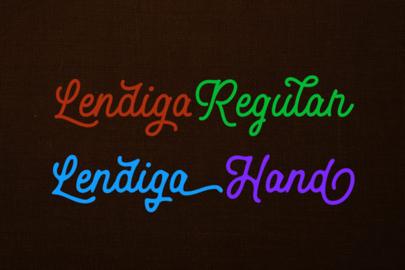 Lendiga Font PNG with transparent background - Preview 1