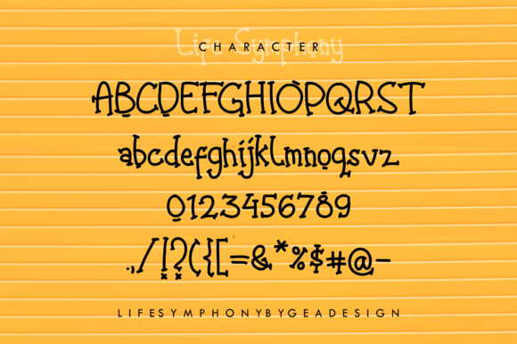 Life Symphony Font PNG with transparent background - Preview 1