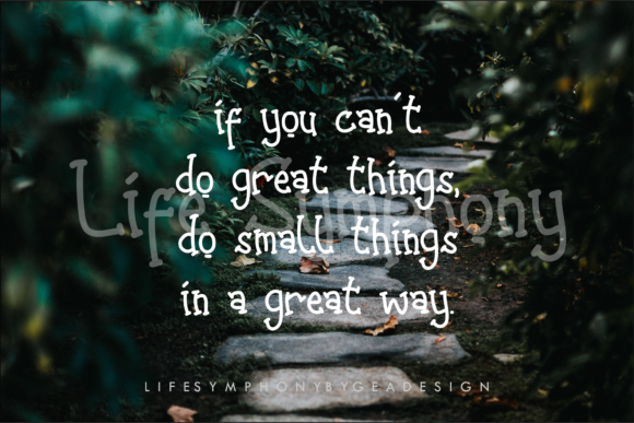 Life Symphony Font PNG with transparent background - Preview 2