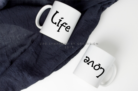 Life Symphony Font PNG with transparent background - Preview 4