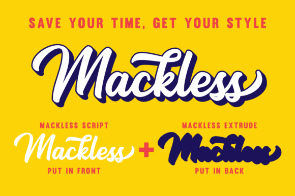 Mackless Font PNG with transparent background - Preview 3
