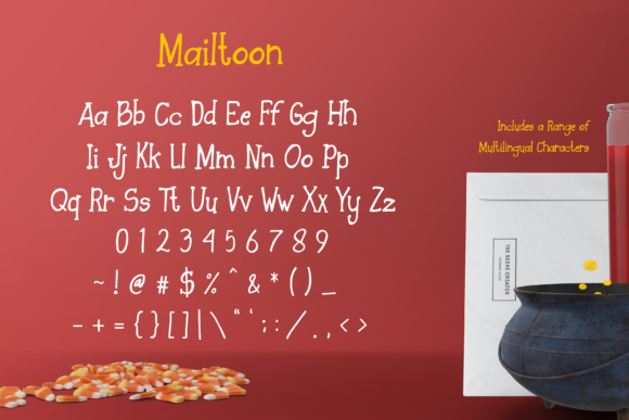 Mailtoon Font PNG with transparent background - Preview 4