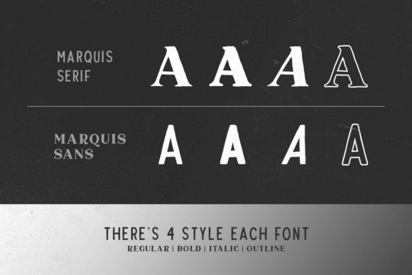 Marquis Duo Font PNG with transparent background - Preview 1