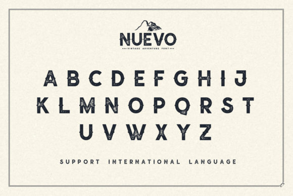 Nuevo Font PNG with transparent background - Preview 4