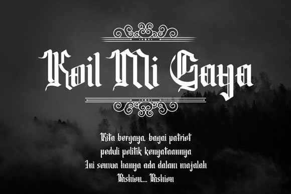 Omerta Font PNG with transparent background - Preview 1