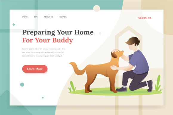 Pet Adoption Landing Page Illustration Grafica Siti Web Di Fand