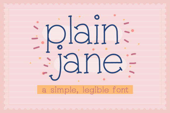 Plain Jane Serif Font By Quirky Queen Media