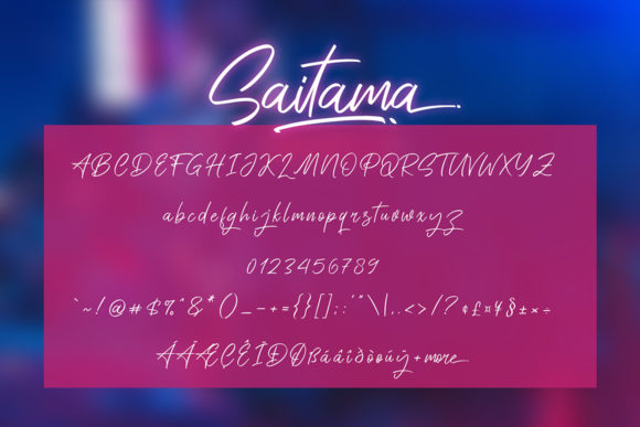Saitama Font PNG with transparent background - Preview 6