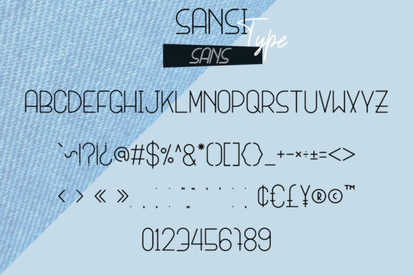Sansi Type Duo Font PNG with transparent background - Preview 5