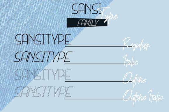 Sansi Type Duo Font PNG with transparent background - Preview 6