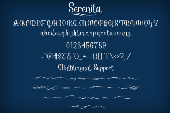 Serenita Font PNG with transparent background - Preview 5