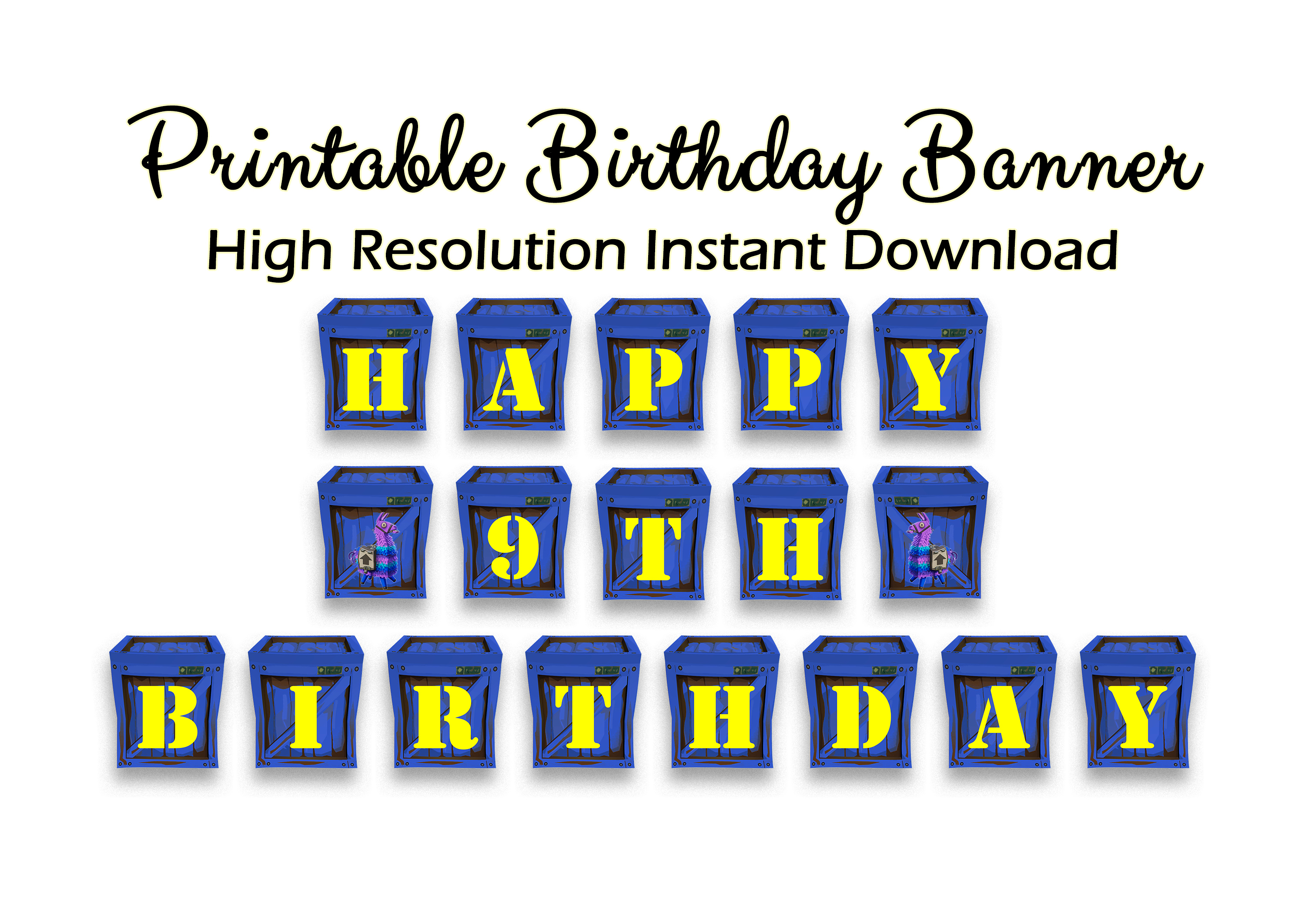 Video Game Happy Birthday Banner