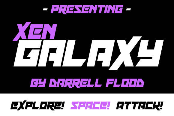 Xen Galaxy Display Font By Dadiomouse