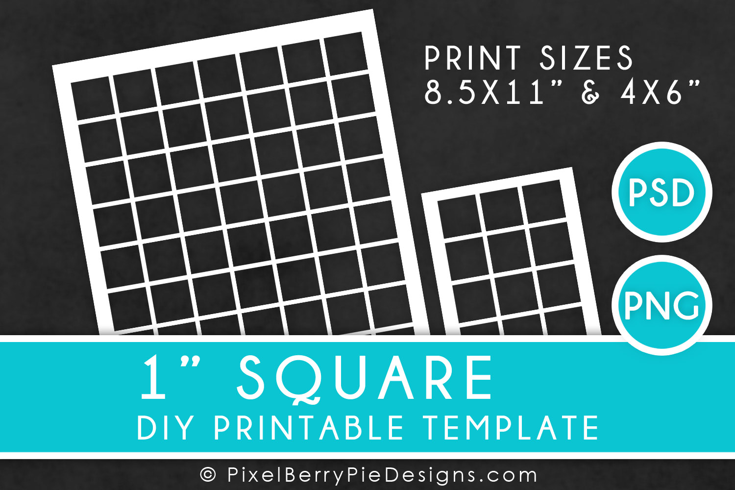 1 Inch Square Printable Collage Template Graphic by Pixel Berry Pie ...