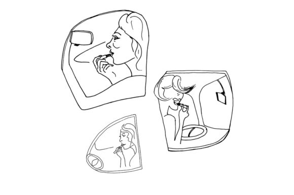 A Set of Icons Related to Beauty. Graphic Illustrations By kakva