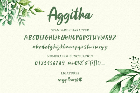 Aggitha Font - Preview 4