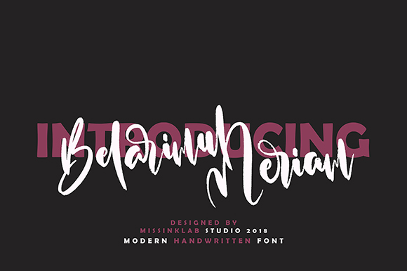 Belarimul Meriam Font by Pineungtype & Missinklab · Creative Fabrica