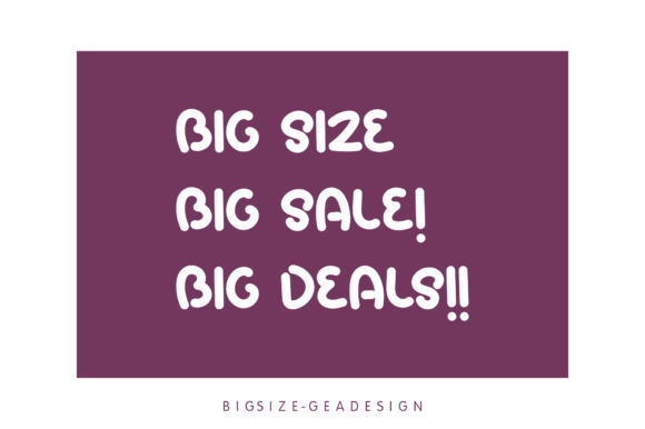 Big Size Font - Preview 4