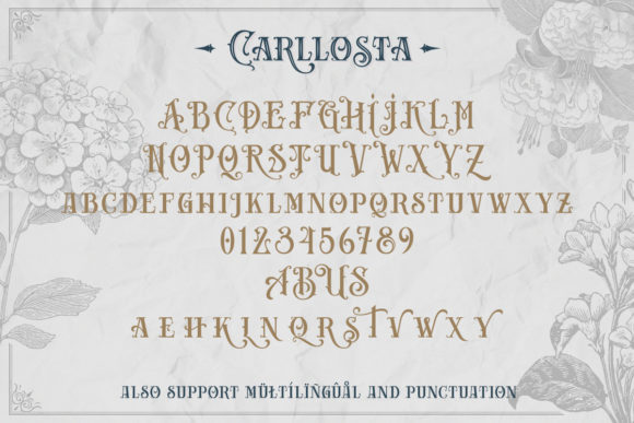 Carllosta Font PNG with transparent background - Preview 2