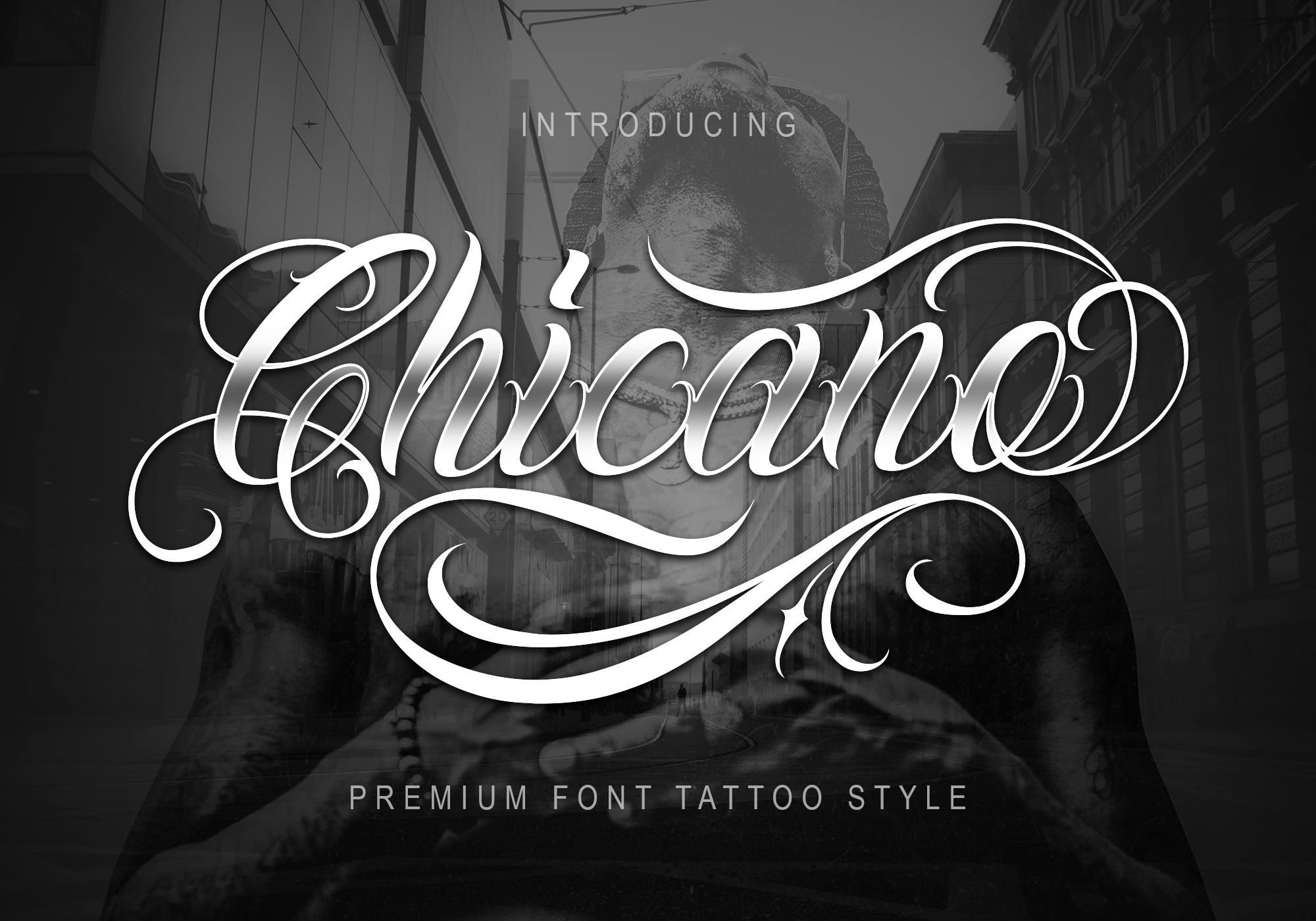 Chicano preview: bold handwritten Chicano tattoo font