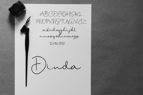 Dinda Font PNG with transparent background - Preview 4