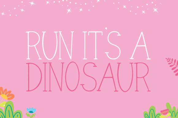 Dino Friends Font PNG with transparent background - Preview 1