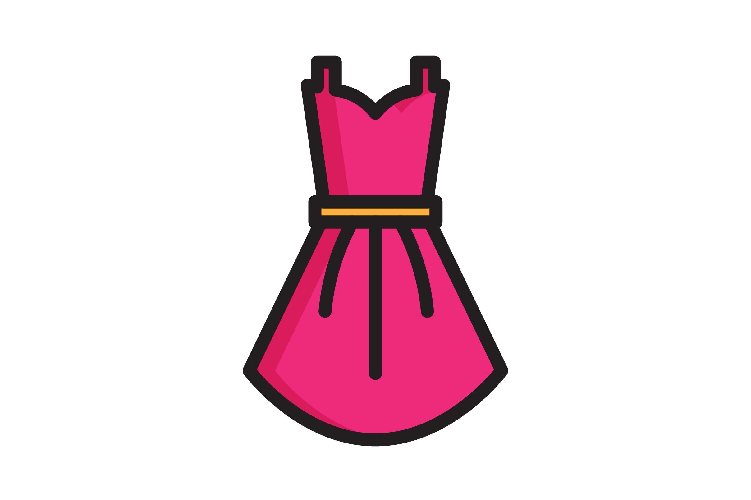 pink dress icon Dress Icon Vector Graphic by hellopixelzstudio · Creative Fabrica