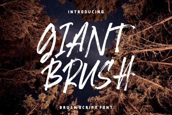Giant Brush Font by Home Sweet · Creative Fabrica font preview