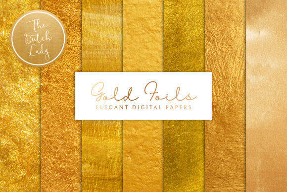 Gold Foil Texture Scrapbook Papers