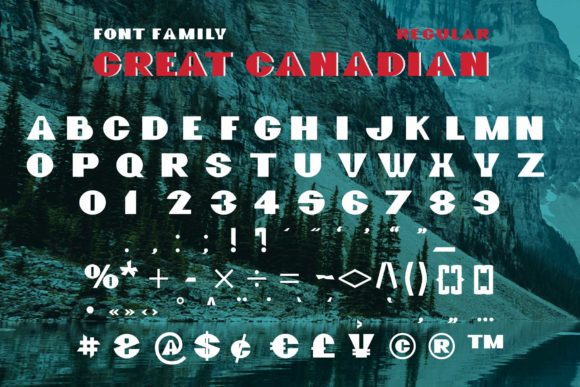 Great Canadian Family Font PNG with transparent background - Preview 3