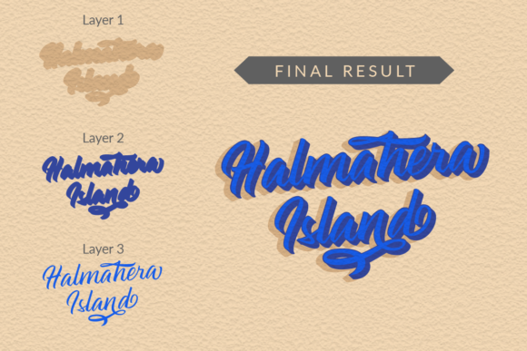 Halmahera Island Font PNG with transparent background - Preview 3