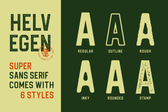 Helvegen Font PNG with transparent background - Preview 2