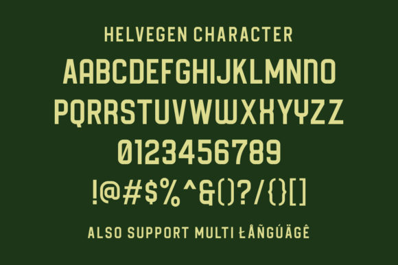 Helvegen Font PNG with transparent background - Preview 3