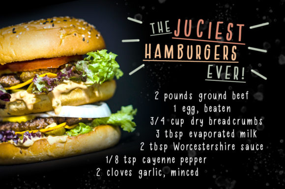 Homemade Hamburgers Font PNG with transparent background - Preview 2