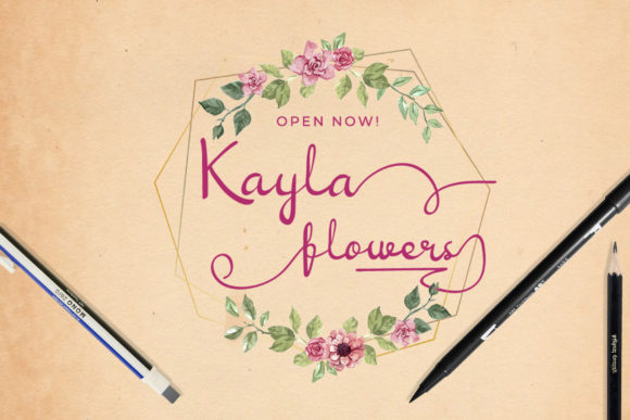 Kayana Script Font PNG with transparent background - Preview 1