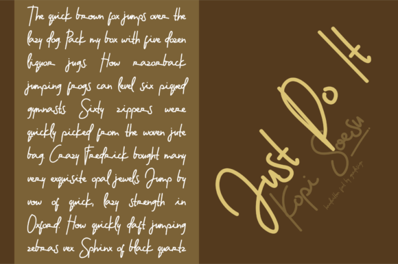 Kopi Soesu Font PNG with transparent background - Preview 3