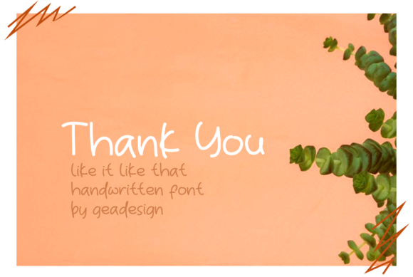Like It Like That Font PNG with transparent background - Preview 4