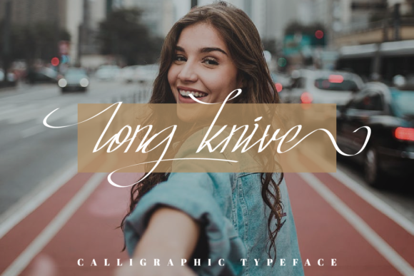 Long Knive Font PNG with transparent background - Preview 1