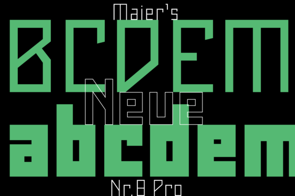 Maier's Nr. 8 Duo Font PNG with transparent background - Preview 2