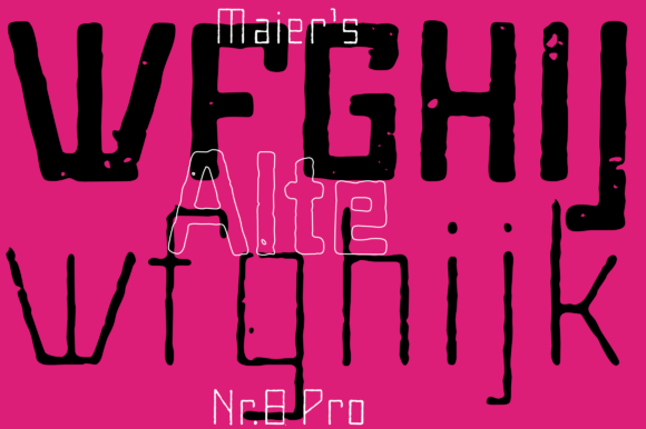 Maier's Nr. 8 Duo Font PNG with transparent background - Preview 3