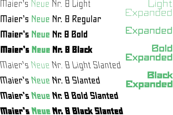 Maier's Nr. 8 Duo Font PNG with transparent background - Preview 5