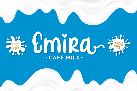 Milky Tasty Font PNG with transparent background - Preview 1