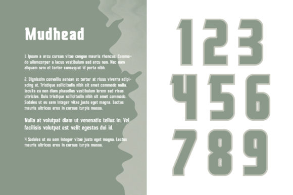 Mudhead Serif Font font preview - 2