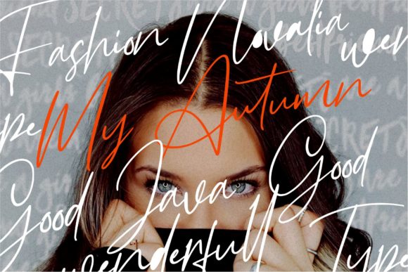 My Autumn Font PNG with transparent background - Preview 2