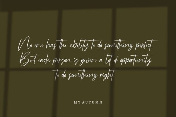 My Autumn Font PNG with transparent background - Preview 3